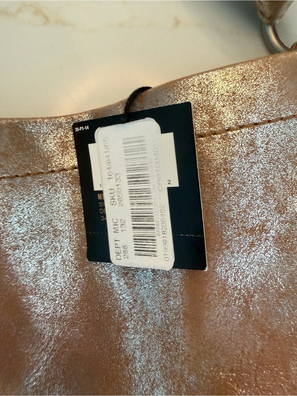 Frye Melissa metallic hobo NWT